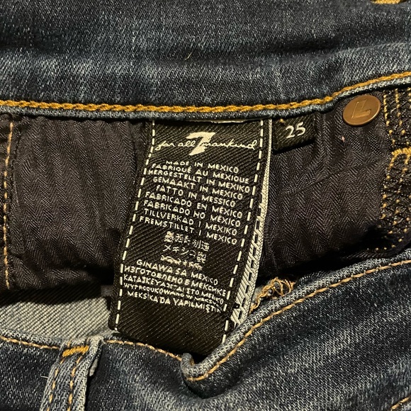 For All Man Kind 7 Jeans Gwenevere, Size 25, Dark Blue Wash - Picture 4 of 5